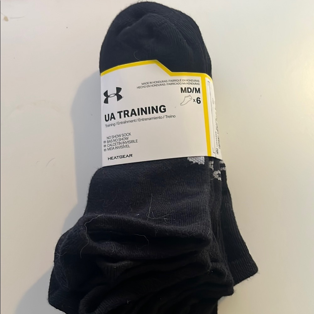 Under Armour Black Training Socks - 6 Pack